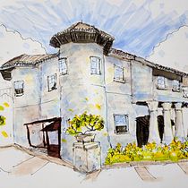 My project for course: Expressive Architectural Sketching with Colored Markers. Sketching, Drawing, Architectural Illustration, Sketchbook & Ink Illustration project by Ahmad Bukhary - 07.23.2022