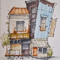 Mein Kursprojekt: Expressive Architekturskizzen mit Markern. Sketching, Drawing, Architectural Illustration, Sketchbook & Ink Illustration project by Madeleine Mohr - 07.23.2022
