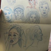 My project for course: Portrait Sketchbooking: Explore the Human Face. Sketching, Drawing, Portrait Drawing, Artistic Drawing, and Sketchbook project by Charlotte Bech - 07.23.2022