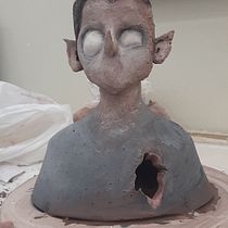 My project for course: Introduction to Clay Figurative Sculpture. Fine Arts, and Sculpture project by Alanna Leschhörn - 05.04.2022