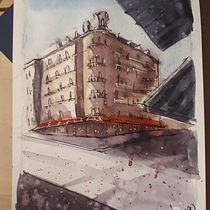 Mi proyecto del curso: Dibujo arquitectónico con acuarela y tinta in my style. Sketching, Drawing, Watercolor Painting, Architectural Illustration, Sketchbook & Ink Illustration project by laura_locatelli85 - 07.23.2022