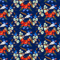 My project for course: Illustration for Patterns with Soul. Un progetto di Illustrazione tradizionale, Pattern design, Illustrazione vettoriale e Stampa di Inge Bruinsma - 23.07.2022