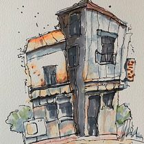 My project for course: Expressive Architectural Sketching with Colored Markers. Sketching, Drawing, Architectural Illustration, Sketchbook & Ink Illustration project by g_olana - 07.24.2022