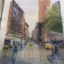 My project for course: Urban Landscapes in Watercolor. Projekt z dziedziny  Sztuki piękne, Malowanie akwarelą,  R i sunek architektoniczn użytkownika rossharryryan - 20.07.2022