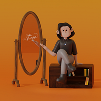 The cute teacher. Een project van 3D, Ontwerp van personages,  3D-modellering, 3D-karakterontwerp y  3D-ontwerp van Ashish John Mundu - 24.07.2022