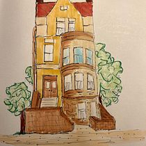 My project for course: Expressive Architectural Sketching with Colored Markers, Brownstone. Sketching, Drawing, Architectural Illustration, Sketchbook & Ink Illustration project by genedarrylbrown - 07.21.2022