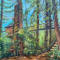 The Burl At Treehouse Point Ein Projekt aus dem Bereich Traditionelle Illustration, Malerei, Malerei mit Acr, l und Sketchbook von Chris - 22.07.2022