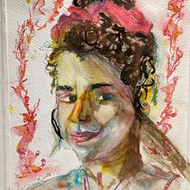 My project for course: Experimental Portraiture with Ink, Tea and Alcohol. Artes plásticas, Pintura, Desenho e Ilustração com tinta projeto de Susan Nern - 24.07.2022