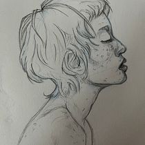My project for course: Portrait Sketchbooking: Explore the Human Face. Sketching, Drawing, Portrait Drawing, Artistic Drawing, and Sketchbook project by audreylynnredford - 07.26.2022