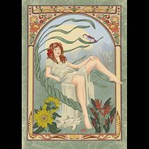 Mi proyecto del curso: Retrato ilustrado con estilo art nouveau. Ilustração tradicional, Artes plásticas, Ilustração digital, Desenho de retrato, Desenho artístico, Desenho digital, e Pintura digital projeto de Marisol Martinez - 25.07.2022