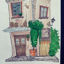 Il mio secondo progetto del corso: Disegno architettonico espressivo con pennarelli colorati. Sketching, Drawing, Architectural Illustration, Sketchbook & Ink Illustration project by Maria Deluca - 07.24.2022