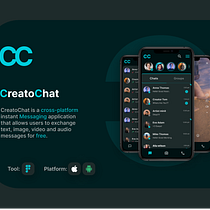 CC - CreatoChat UI Project﻿. Projekt z dziedziny UX / UI, Projektowanie aplikacji mobiln, ch, Projektowanie c, frowe, Projektowanie aplikacji, Projektowanie produktu c i frowego użytkownika Ankit Ahuja - 25.07.2022