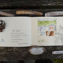 Mijn project van de cursus: Een reisschetsboekje maken met aquarel. Traditional illustration, Watercolor Painting, Architectural Illustration, and Sketchbook project by miekejjager - 07.25.2022
