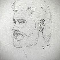 My project for course: Portrait Sketchbooking: Explore the Human Face. Sketching, Drawing, Portrait Drawing, Artistic Drawing, and Sketchbook project by rlymail - 07.25.2022