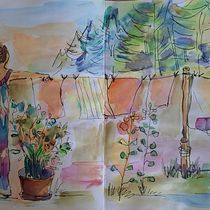 Mon projet du cours : Carnet de croquis pour explorer votre style de dessin. Un proyecto de Ilustración tradicional, Bocetado, Creatividad, Dibujo, Pintura a la acuarela y Sketchbook de Nathalie Leydier - 18.07.2022