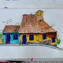 Meu projeto do curso: Desenho arquitetônico expressivo com marcadores coloridos. Sketching, Drawing, Architectural Illustration, Sketchbook & Ink Illustration project by Joca Junqueira - 07.20.2022