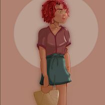 My project for course: Female Character Portraits in Procreate. Projekt z dziedziny Trad, c, jna ilustracja, Ilustracja c, frowa, R, sunek c i frow użytkownika Jen Baeza - 25.07.2022