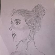 My project for course: Portrait Sketchbooking: Explore the Human Face. Sketching, Portrait Drawing, Artistic Drawing, and Sketchbook project by ari_alvarenga27 - 07.25.2022