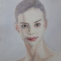 Mi proyecto del curso: Retrato artístico en acuarela. Fine Arts, Painting, Watercolor Painting, Portrait Drawing, Traditional illustration, and Advertising project by Yasna Sanhueza - 07.25.2022