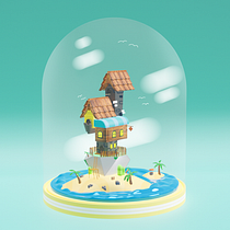 Mi proyecto del curso: Creación de mundos 3D en miniatura con Procreate y Cinema 4D. 3D, and 3D Modeling project by Manuel Ricardo Hernandez Manrique - 07.25.2022