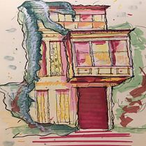 Mi proyecto del curso: Dibujo arquitectónico expresivo con marcadores de colores. Sketching, Drawing, Architectural Illustration, Sketchbook & Ink Illustration project by Julia i - 07.26.2022