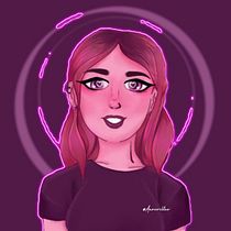 Ojos de corazón. Projekt z dziedziny Trad, c, jna ilustracja, Ilustracja c, frowa, R, sunek c i frow użytkownika Valeria Aurora Villegas Hernández - 27.07.2022