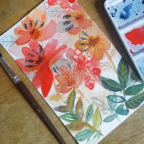 Mon projet du cours : Aquarelle florale créative : renouez avec la nature. Ilustração tradicional, Pintura, Pintura em aquarela e Ilustração botânica projeto de Andreina GilSantander - 27.07.2022