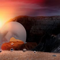 My project for course: Futuristic 3D Environments with Photoshop and Blender. Un progetto di 3D, Postproduzione fotografica, Ritocco fotografico e Modellazione 3D di Dasha Poryadina - 25.07.2022