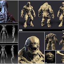 Mon projet du cours : Modélisation sur ZBrush : du concept art à la créature finale. 3D, 3D Modeling, Video Games, Concept Art, and 3D Character Design project by mattauergwenael - 07.28.2022