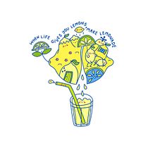 My project for course: Doodle-Style Vector Illustration KAWAII LEMONADE. Traditional illustration, Vector Illustration, and Digital Illustration project by Olena - 07.28.2022