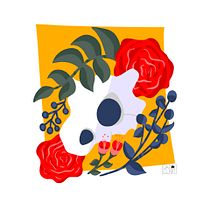 Meu projeto do curso: Retrato ilustrado com elementos botânicos. Traditional illustration, Digital Illustration, Botanical Illustration, and Digital Drawing project by Daiane Costa da Silva - 07.29.2022