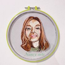 Mi proyecto del curso: Retratos bordados sobre tul. Embroider, Portrait Drawing, DIY, and Photograph project by nancycardenas0207 - 07.29.2022