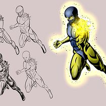 My project for course: Illustration for Comics: Anatomy of a Superhero. Un progetto di Illustrazione tradizionale, Character design, Fumetto, Disegno a matita e Disegno anatomico di Perry - 29.07.2022