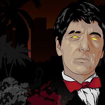 tony montana. Un progetto di Illustrazione tradizionale, Illustrazione vettoriale, Design di poster  e Illustrazione digitale di Alexander Acosta - 25.07.2022