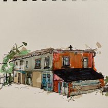 Mein Kursprojekt: Expressive Architekturskizzen mit Markern. Sketching, Drawing, Architectural Illustration, Sketchbook & Ink Illustration project by Mily Podzim - 07.29.2022