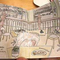 My project for course: Urban Sketching: Express Your World in a New Perspective. Un projet de Illustration traditionnelle, Esquisse , Dessin, Aquarelle, Illustration architecturale , et Carnet de croquis de littlewildhorse - 29.07.2022