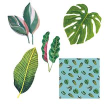 Meu projeto do curso: Aquarela botânica para estampados. Un projet de Illustration traditionnelle, Création de motifs, Aquarelle et Illustration botanique de Claudia Bycau - 24.07.2022