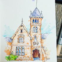 My project for course: Expressive Architectural Sketching with Colored Markers. Sketching, Drawing, Architectural Illustration, Sketchbook & Ink Illustration project by Mikey Roberts - 07.30.2022