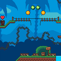 My project for course: Creation of Pixel Art Scenes for Video Games. Un progetto di Animazione 2D, Animazione 3D, Videogiochi, Pixel art, Progettazione di videogiochi e Sviluppo di videogiochi di Norbert Mieczkowski - 30.07.2022