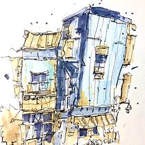 My project for course: Expressive Architectural Sketching with Colored Markers. . Sketching, Drawing, Architectural Illustration, Sketchbook & Ink Illustration project by Ralph Thompson - 07.30.2022
