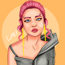 Meu projeto do curso: Retrato de personagens femininas com Procreate. Projekt z dziedziny Trad, c, jna ilustracja, Ilustracja c, frowa, R, sunek c i frow użytkownika Gabriela N - 30.07.2022