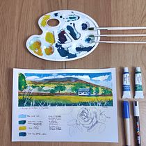 Mon projet du cours : Carnet de voyage à l’aquarelle. Traditional illustration, Watercolor Painting, Architectural Illustration, and Sketchbook project by annabelle_rigault_agtl - 07.31.2022