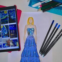 Meu projeto do curso: Ilustração de croqui de moda. Een project van Traditionele illustratie,  Schetsen,  Modeontwerp, Mode-illustratie y Digitale tekening van mariaisabelacbelo - 06.07.2022