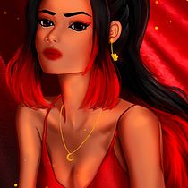 Meu projeto do curso: Retrato digital no Photoshop com um toque de fantasia. My Instagram: @depiusky. Traditional illustration, Drawing, Digital Illustration, Portrait Drawing, Digital Drawing, and Digital Painting project by beky_gau - 07.31.2022