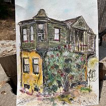 My project for course: Architectural Sketching with Watercolor and Ink. Sketching, Drawing, Watercolor Painting, Architectural Illustration, Sketchbook & Ink Illustration project by Marina Grinberg - 07.25.2022