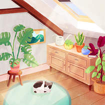 Mon projet du cours : Scènes atmosphériques colorées et lumineuses sur Procreate . Een project van Digitale illustratie y Traditionele illustratie van _ela_elo_ - 01.08.2022