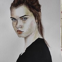 Mi proyecto del curso: Retrato en acuarela a partir de una fotografía. Watercolor Painting, Traditional illustration, and Portrait Drawing project by Maria del Carmen Burrero Aguilar - 08.08.2022