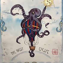 My project for course: Artistic Illustration: Draw from Your Imagination The Great Escape. Traditional illustration, Painting, Creativit, Pencil Drawing, and Drawing project by Sabine Nimz - 07.29.2022