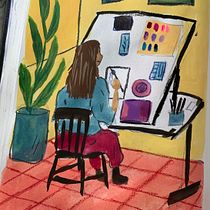 My project for course: Exploratory Sketchbook: Find Your Drawing Style. Un proyecto de Ilustración tradicional, Bocetado, Creatividad, Dibujo, Pintura a la acuarela, Sketchbook y Pintura gouache de Kim Davis - 01.08.2022