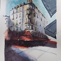 Il mio progetto del corso: Disegno architettonico con acquerello e inchiostro. Sketching, Drawing, Watercolor Painting, Architectural Illustration, Sketchbook & Ink Illustration project by Gianluigi Cignarella - 08.01.2022